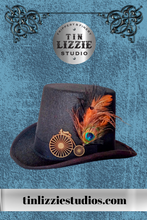 Load image into Gallery viewer, Steampunk Feather Hat