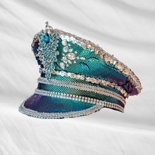 Load image into Gallery viewer, Unique Sequin and Rhinestone LED Captains Hat
