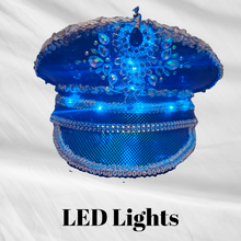 Load image into Gallery viewer, Unique Sequin and Rhinestone LED Captains Hat