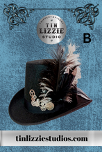 Load image into Gallery viewer, Steampunk Feather Hat