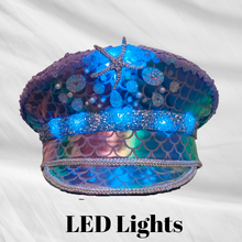 Load image into Gallery viewer, Unique Sequin and Rhinestone LED Captains Hat