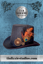 Load image into Gallery viewer, Steampunk Feather Hat