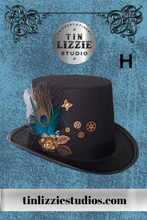 Load image into Gallery viewer, Steampunk Feather Hat