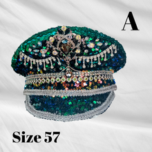 Load image into Gallery viewer, Unique Sequin and Rhinestone LED Captains Hat