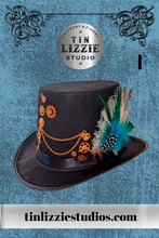 Load image into Gallery viewer, Steampunk Feather Hat