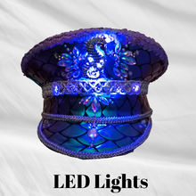 Load image into Gallery viewer, Unique Sequin and Rhinestone LED Captains Hat