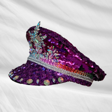 Load image into Gallery viewer, Unique Sequin and Rhinestone LED Captains Hat