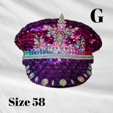 Load image into Gallery viewer, Unique Sequin and Rhinestone LED Captains Hat