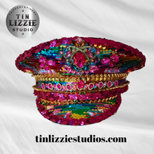 Load image into Gallery viewer, Unique Sequin and Rhinestone LED Captains Hat
