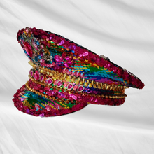 Load image into Gallery viewer, Unique Sequin and Rhinestone LED Captains Hat