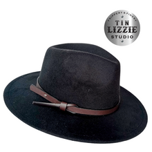 Load image into Gallery viewer, Summer Festival Hat with Vegan Leather Band - Festival Wear