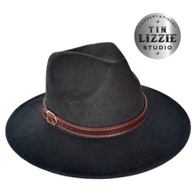 Load image into Gallery viewer, Summer Festival Hat with Vegan Leather Band - Festival Wear