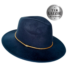 Load image into Gallery viewer, Summer Festival Hat with Vegan Leather Band - Festival Wear