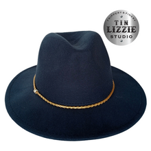 Load image into Gallery viewer, Summer Festival Hat with Vegan Leather Band - Festival Wear