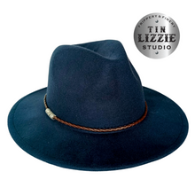 Load image into Gallery viewer, Summer Festival Hat with Vegan Leather Band - Festival Wear