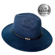 Load image into Gallery viewer, Summer Festival Hat with Vegan Leather Band - Festival Wear