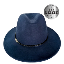 Load image into Gallery viewer, Summer Festival Hat with Vegan Leather Band - Festival Wear