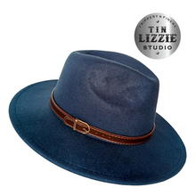 Load image into Gallery viewer, Summer Festival Hat with Vegan Leather Band - Festival Wear