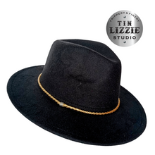 Load image into Gallery viewer, Summer Festival Hat with Vegan Leather Band - Festival Wear