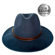 Load image into Gallery viewer, Summer Festival Hat with Vegan Leather Band - Festival Wear
