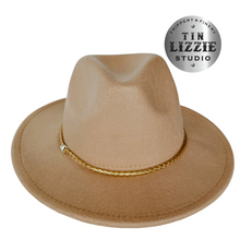 Load image into Gallery viewer, Summer Festival Hat with Vegan Leather Band - Festival Wear