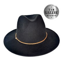 Load image into Gallery viewer, Summer Festival Hat with Vegan Leather Band - Festival Wear