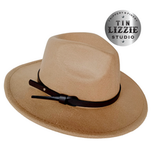 Load image into Gallery viewer, Summer Festival Hat with Vegan Leather Band - Festival Wear