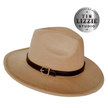 Load image into Gallery viewer, Summer Festival Hat with Vegan Leather Band - Festival Wear