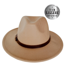 Load image into Gallery viewer, Summer Festival Hat with Vegan Leather Band - Festival Wear