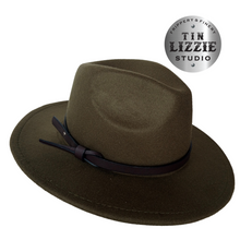 Load image into Gallery viewer, Summer Festival Hat with Vegan Leather Band - Festival Wear