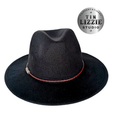 Load image into Gallery viewer, Summer Festival Hat with Vegan Leather Band - Festival Wear
