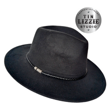 Load image into Gallery viewer, Summer Festival Hat with Vegan Leather Band - Festival Wear