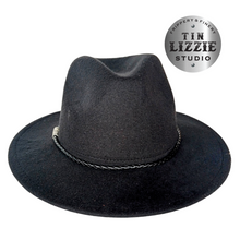 Load image into Gallery viewer, Summer Festival Hat with Vegan Leather Band - Festival Wear