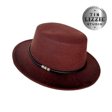 Load image into Gallery viewer, Summer Festival Fedora with Vegan Leather Band - Festival Wear