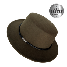 Load image into Gallery viewer, Summer Festival Fedora with Vegan Leather Band - Festival Wear