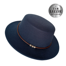 Load image into Gallery viewer, Summer Festival Fedora with Vegan Leather Band - Festival Wear