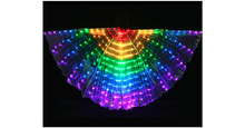 Load image into Gallery viewer, Beautiful Rainbow LED light up 3.3 metre wings with retractable sticks