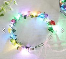 Load image into Gallery viewer, Rainbow LED Flower Crowns - Festival Wear
