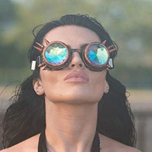 Load image into Gallery viewer, Spiked Holographic Aviator Goggles.