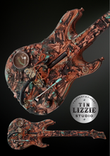 Load image into Gallery viewer, Tin Lizzie Studios Post Apocalyptic Steampunk Guitar