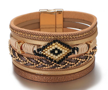 Load image into Gallery viewer, Leather Cuff - 8 Strand
