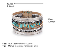 Load image into Gallery viewer, Leather Cuff - 8 Strand