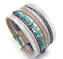 Load image into Gallery viewer, Leather Cuff - 8 Strand