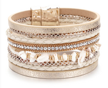 Load image into Gallery viewer, Leather Cuff - 8 Strand