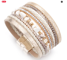 Load image into Gallery viewer, Leather Cuff - 8 Strand