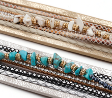Load image into Gallery viewer, Leather Cuff - 8 Strand