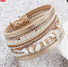 Load image into Gallery viewer, Leather Cuff - 8 Strand