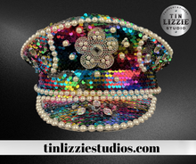 Load image into Gallery viewer, Sequin Captains Hat - Festival Wear