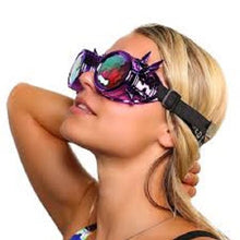 Load image into Gallery viewer, Spiked Holographic Aviator Goggles.