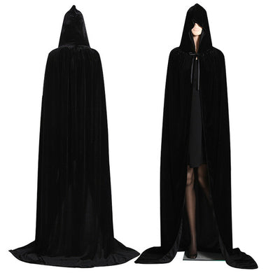 Black velvet cape